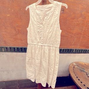Cherokee Eyelet Lace white cotton dress size 10/12